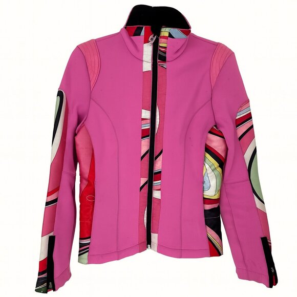 Emilio Pucci x Rossignol Pink Multicolor Ski Jacket Size 1 Small - Picture 1 of 10